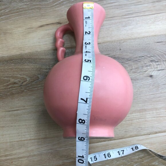 Vintage Red Wing Pottery Vase With Handle Pink Mid Century Modern Home Decor - Picture 5 of 7